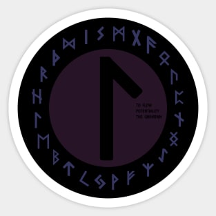 Purple Laguz Futhark Rune Symbol Sticker